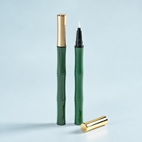 Emballage en gros vide pour stylo eyeliner sans air en bambou avec pinceau, tubes en plastique pour stylo eyeliner liquide et stylo à sourcils