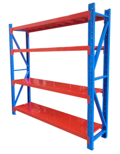 Heavy Duty <b>Industrial</b> Boltless Steel Rack, Adjustable Height Metal Stacking <b>Shelf</b> <b>Unit</b>, Complete Storage Racking System for Logi - Product Image 1