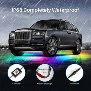 Dải Đèn LED RGB Dưới Xe Ô Tô Điều Khiển Bằng Ứng Dụng Ánh Sáng Xung Quanh Bộ Đèn Neon Cơ Thể Dưới Ánh Sáng Dải Đèn LED Xe Hơi - Product Image 4