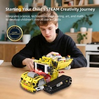 5 En 1 STEM RC Robot Kit de construcción DIY APP y programación de Control remoto Robot ingeniería camión erector bloques construcción juguete