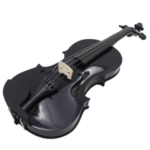 Violon en bois de tilleul <span class=keywords><strong>noir</strong></span> pour débutants, enfants et adultes, pratique, populaire, violon 4/4 - Product Image 2