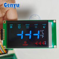 Taille personnalisée VA écran noir couleur 3 chiffres 7 segments panneau d'affichage LCD avec rétro-éclairage blanc pour appareil ménager