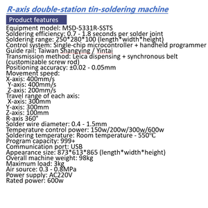 스마트 데스크탑 듀얼 스테이션 자동 납땜기 |   MSD 브랜드 220V 4축 정밀 주석 납땜 장비 PCB 소형용 - Product Image 3