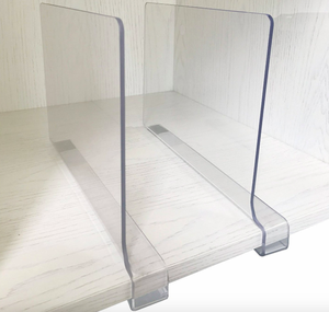 Divisores de Estantes Acrílicos para Tiendas y Supermercados, Venta al por Mayor de Fábrica, Divisores de Estantes Transparentes, Tablero de Partición de Ropa de PS para Almacenes - Product Image 2