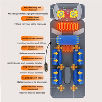 Coussin de massage électrique complet COSMO avec massage Shiatsu, vibration, pierres chauffantes et contrôle de la minuterie pour le soulagement à domicile