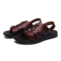 Sandales en cuir véritable légères, respirantes, résistantes à l'usure, douces, personnalisées, avec fonction de massage pour l'été et l'hiver, pour hommes