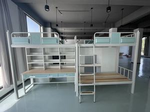 Cama Alta Moderna para Adultos con Escritorio y Armario, Muebles Metálicos para Apartamentos, Dormitorios u Hoteles en Habitaciones Pequeñas - Product Image 6
