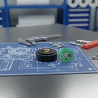 Balise programmable SCiE5 IoT BLE5.0 pour suivi/positionnement en intérieur, petite taille, avec bouton-poussoir, buzzer et indication RGB
