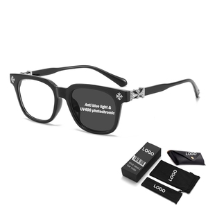 Gafas de Sol Fotocromáticas con Protección UV400 y Anti Luz Azul, Diseño Clásico Retro Chrome Heart, con Logotipo Personalizado, para Hombre y Mujer - Product Image 1