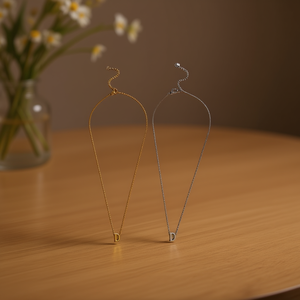 Collar de acero inoxidable con letra D de 6 pulgadas para mujer, joyería de moda - Product Image 3