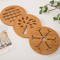 Sous-verre en bois naturel écologique pour la cuisine, dessin animé, sous-verre en bois, antidérapant, taille personnalisée