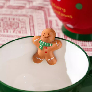 Cute Christmas Gingerbread Coffee Mug Lovely Ceramic Breakfast Cereal Cup - Product Image 3