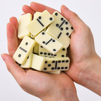 Dominos Double Six *Lot de 28* dans une boîte en PVC - Jeu de hasard