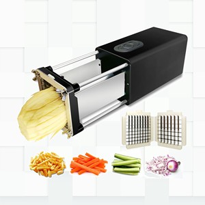 Coupe-frites électrique commercial, machine à découper en <span class=keywords><strong>julienne</strong></span>, trancheuse multifonctionnelle en acier inoxydable pour légumes et fruits - Product Image 2