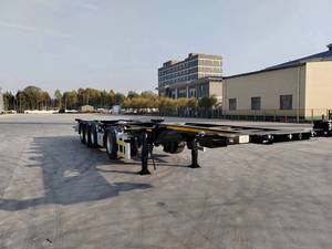 2Axle 40ft container Chassis Trailer 8pcs twist locs Skeleton Trailer à vendre - Product Image 3