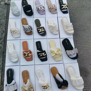 Ciabatte da <span class=keywords><strong>donna</strong></span> Sunborn con punta aperta, eleganti sandali da spiaggia con fibbia e soletta in PU per l'estate e l'inverno - Product Image 1