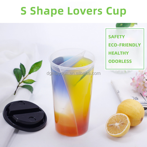 أكواب مزدوجة قابلة للتفكيك من البلاستيك المنقسم للاستمتاع بفقاعات 20 أونصة أكواب مزدوجة لحصة شاي بوبا - Product Image 4