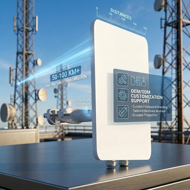 50Km Long Range Base Station Antenna Communication PTP/PTMP 5-N 5GHz MIMO Wireless CPE Outdoor IP67 WiFi Bridge