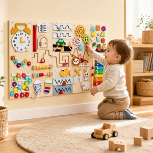 Kindergarten Multifunctional Busy Board <b>Sensory</b> <b>Wall</b> Activity Activity <b>Wall</b> Busy Boards to Cultivate Hands-on Ability - Product Image 1