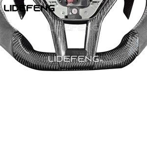 Volante de fibra de carbono de alta calidad para Mercedes <span class=keywords><strong>Amg</strong></span> C63 W204 Cla45 A45 C117 Cls <span class=keywords><strong>63</strong></span> <span class=keywords><strong>Glk</strong></span> Clac218 E63 C63 <span class=keywords><strong>Amg</strong></span> W211 W212 W213 - Product Image 4