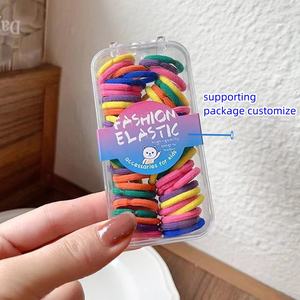 60PC Box Pack High Elastic color <span class=keywords><strong>lazos</strong></span> para el cabello caja colorida bebé bandas para el cabello Accesorios - Product Image 2