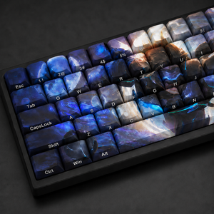 Pulsefire <span class=keywords><strong>ezreal</strong></span> 68 keycaps PBT สีย้อมระเหิดพิมพ์ด้านข้างเชอร์รี่โปรไฟล์เกมสำหรับคีย์บอร์ดกลไก MX แบบกำหนดเอง - Product Image 3