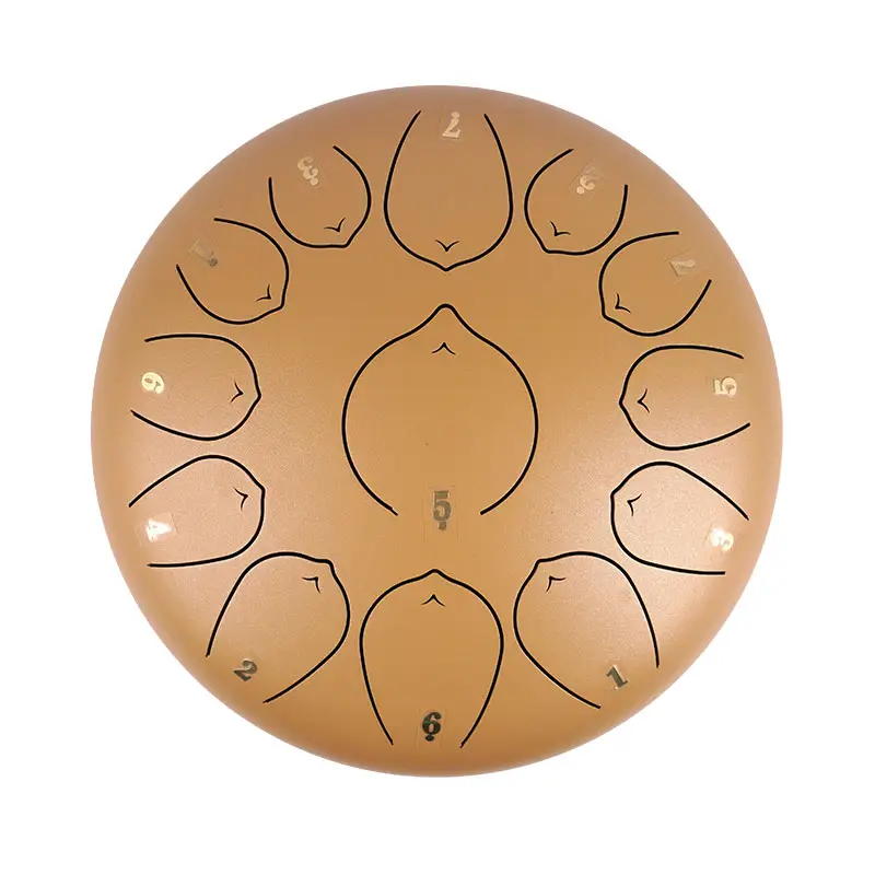 Factory offer the small size design 12 inch  30 cm  13 tongue gold sand hank drum C key balmy drum steel tongue drum