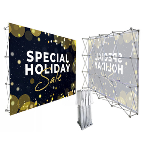 Expositor de aluminio personalizado para ferias comerciales, telón de fondo, stand, expositor de pared con logotipo, marco para eventos y conferencias, <span class=keywords><strong>banner</strong></span> DF - Product Image 1