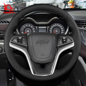 Housse de volant de voiture en cuir à coudre soi-même pour Chevrolet Malibu ECO, accessoires pour voitures de sport Camaro <span class=keywords><strong>2011</strong></span>, 1 pièce, MR.BULLS - Product Image 5