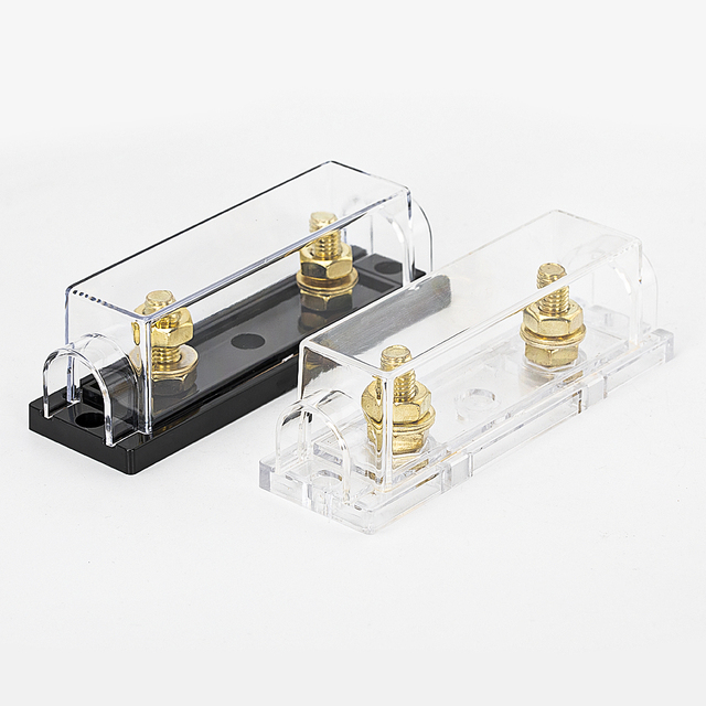 ANL-04 12V Car Audio ANL Midi Inline Fuse Holder Fuse Holder Block Car With Transparent Base and Cover for Automotive Truck
