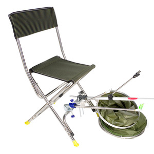 Silla de Pesca Plegable de Aleación de Aluminio con Respaldo Retráctil para Uso en Campamentos al Aire Libre - Product Image 4