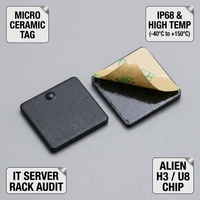 Etiqueta RFID de Microcerámica Personalizada Anti-Metal con Chip UHF de Alta Temperatura para Inventario de Racks de Servidores IT