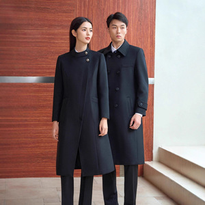 Women's And Men's Woolen Coat Winter Uniform For Hotel Reception Long Sleeve With Label And Tags - Product Image 3