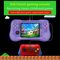 Console de jeu portable rétro K36 avec 800 jeux intégrés, prise en charge de la connexion à la télévision, console de jeu portable pour deux joueurs