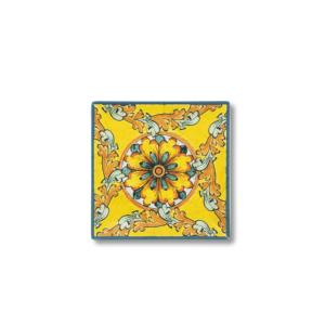 Set di 6 Piatti in Ceramica Excelsa Trinacria 24x3 cm Multicolore - Servizio di Piatti in Ceramica - Product Image 1