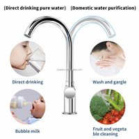 Purificateur d'eau pour robinet, filtre à eau domestique pour cuisine avec cartouche en céramique et charbon actif, réduit le chlore de l'eau du robinet