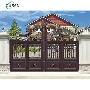 front royal Smart main entrance bi folding cast aluminum gate door designs photo for wall compound