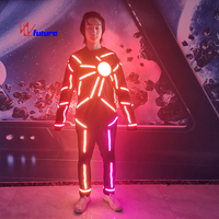 Control inalámbrico LED Light Tron Dance Disfraces TV & Movie Disfraces LED Cosplay Disfraz Rave Ropa de rendimiento