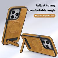 Étui en cuir PU magnétique pliable avec béquille intégrée pour iPhone 16 Pro Max, compatible avec les fonctions magnétiques, antichoc, ODM OEM