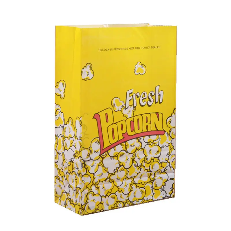 , Custom Logo Gedrukt Food Grade Popcorn Frietjes Brood Bakkerij Verpakking Zakken