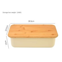 Vente en gros de grands récipients écologiques et durables pour fruits, bonbons, café, pain, avec couvercle en bambou, servant également de planche à découper