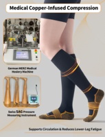 Chaussettes de compression infusées au cuivre 20-30 mmHg pour hommes et femmes, soutien gradué, circulation, sport, voyage, infirmières