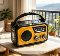 Notfall-Wetterradio-Set 16000mAh Handkurbel- und Solarbetriebener AM/FM/NOAA-Empfänger mit LED-Taschenlampe und Powerbank für Outdoor-Aktivitäten