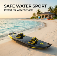 Planche à jet 110CC en gros, planche de surf aquatique, rayures jaunes, coque noire, 9,2 L, alimentation EFI, stable, pour débutant, contrôle intelligent