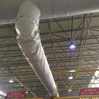Conduit d'air rectangulaire professionnel ignifuge B1 100% polyester FR pour sites sportifs intérieurs, économe en énergie, flexible, longue durée de vie