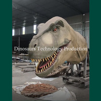 Têtes de dinosaures animatroniques sur mesure de grande taille à la Dinosaur Factory, expositions de têtes de dinosaures personnalisées de grande taille pour le Musée National