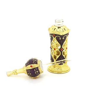 Мини Бутылка для духов Золотая Роскошная бутылка для духов арабский флакон для духов 10 мл