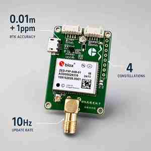 Carte récepteur GNSS RTK ZED-F9P haute précision multibande double fréquence, carte de développement GNSS de niveau centimétrique - Product Image 1