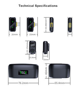 Micrófono inalámbrico Professional Studio <span class=keywords><strong>Master</strong></span> Lavalier Auriculares Solapa con función de eco Escenario Iglesia Conferencia - Product Image 3