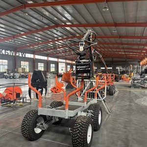 Pengendali jarak jauh 4wd kerekan hidrolik ATV traktor <span class=keywords><strong>Log</strong></span> Loader trailer dengan 9hp kekuatan mesin bensin - Product Image 1